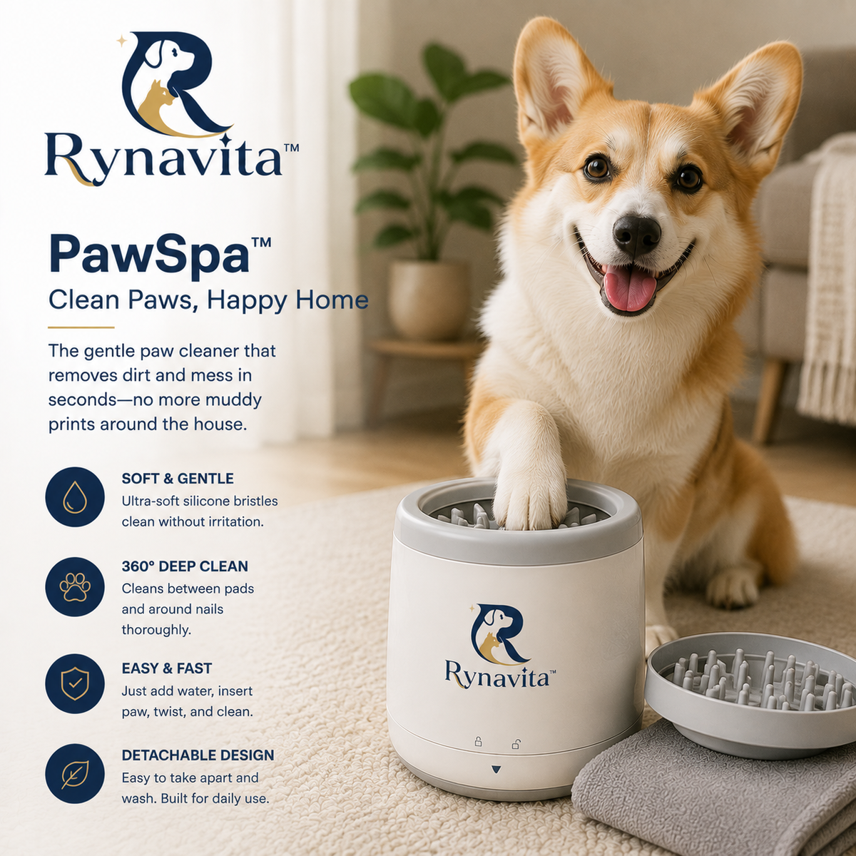 Rynavita™ PawSpa Gentle Paw Cleaning System